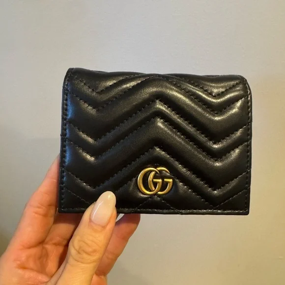Gucci Black Marmont Card Case Holder - Picture 2 of 15